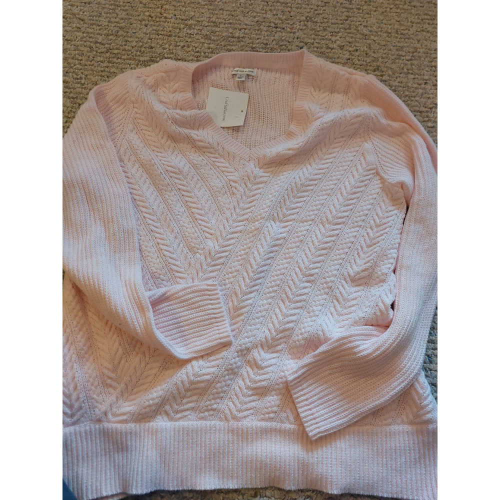 Womans Cotton Sweater By Croft &Barrow,size Large, Nwt